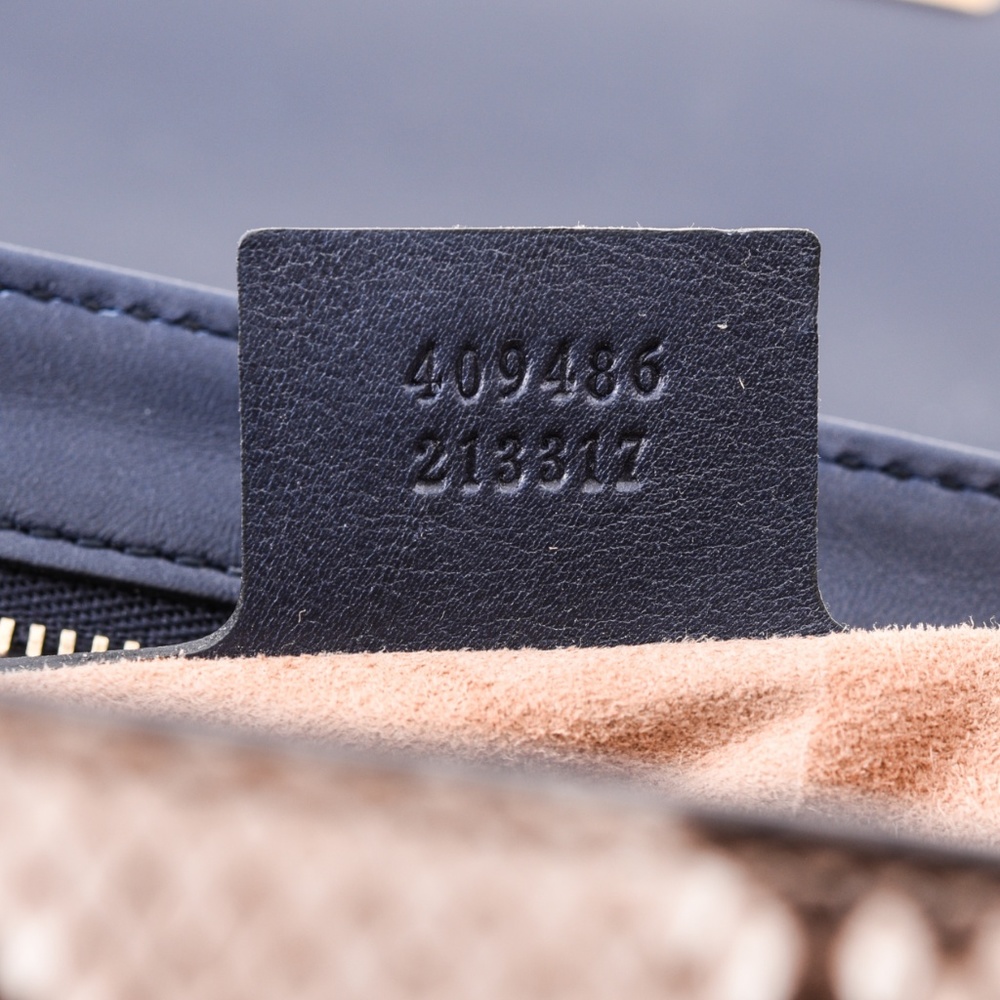 New Gucci Padlock Medium Python Shoulder Bag - Picture 7 of 8
